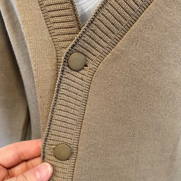 Edward Lenton Brown Wool Oversize Earth Tones Academia Golf Cardigan Size Large - Picture 8 of 16